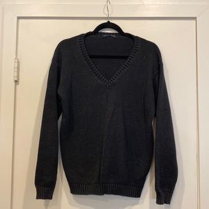 Brandy Melville Charcoal Leigh V Neck Sweater